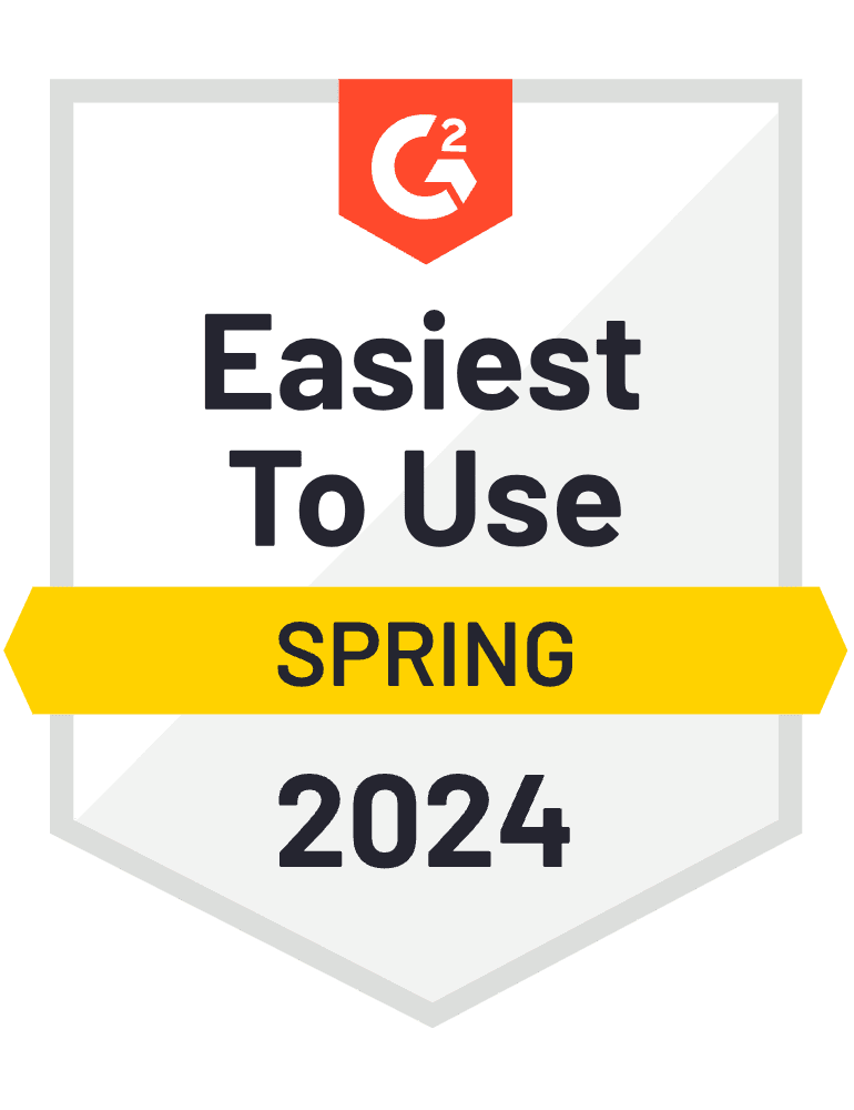 G2 Award: Easiest to use 2024